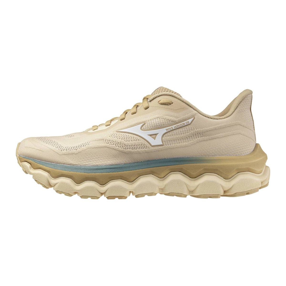 Mizuno Wave Horizon 9 Sneaker Beige Weiß SS26, Größe 42,5 - EUR