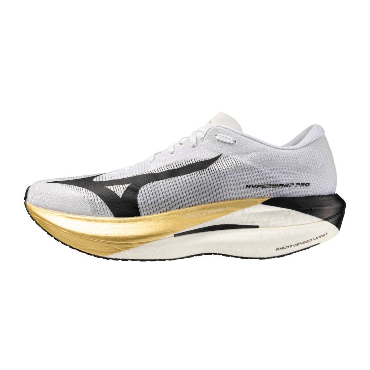 Mizuno Hyperwarp Pro Laufschuhe Weiß Gold SS26 Unisex, Größe 47 - EUR