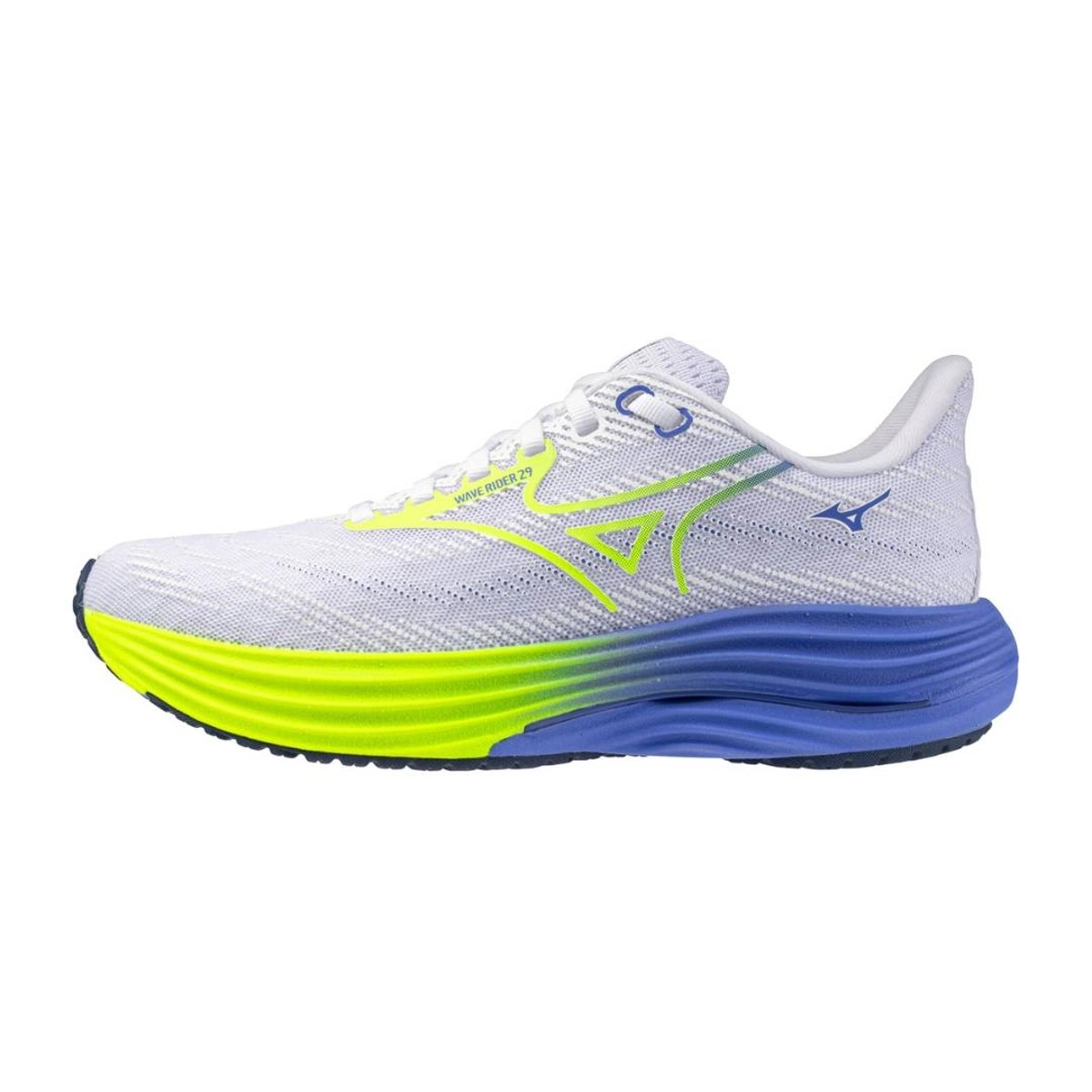 Mizuno Wave Rider 29 Schuhe Weiß Blau SS26 Damen, Größe 38,5 - EUR