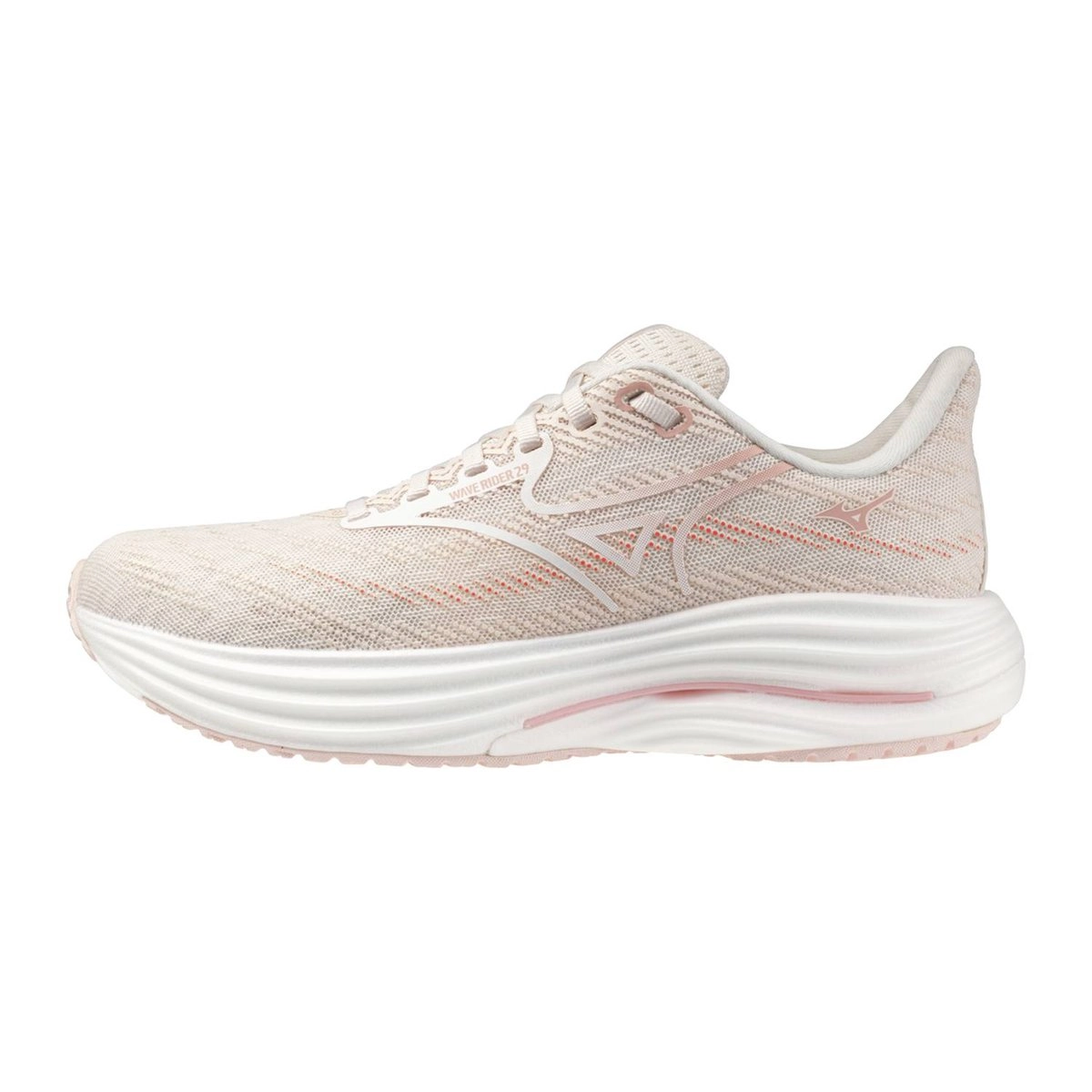 Mizuno Wave Rider 29 Laufschuhe Rosa Weiß SS26 Damen, Größe 38 - EUR