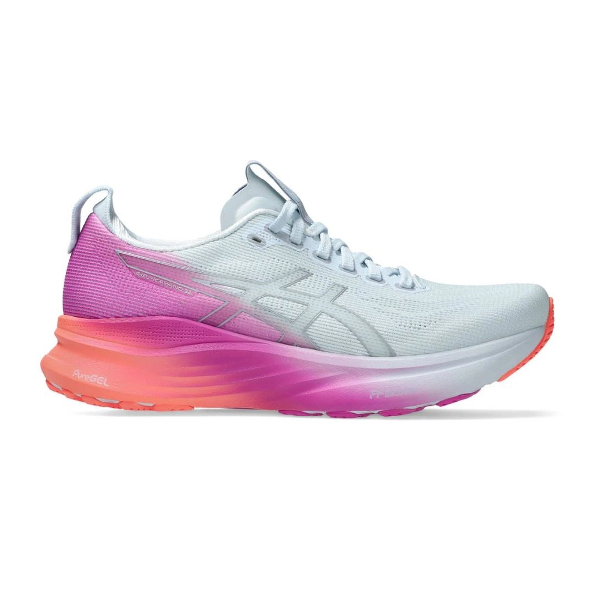 Asics Gel-Kayano 32 Damen Laufschuhe Grau Rosa SS26, Größe 37,5 - EUR