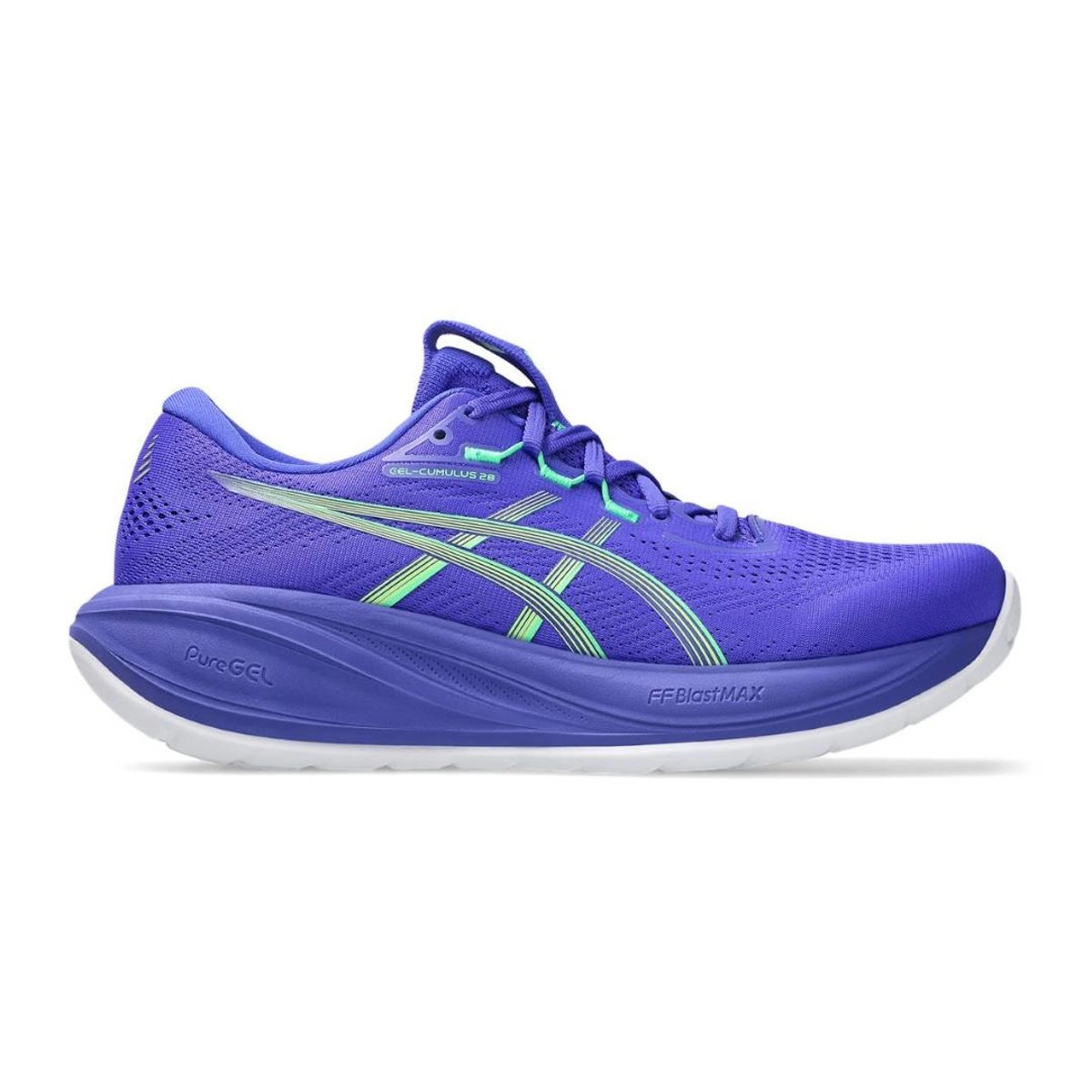 Asics Gel-Cumulus 28 Laufschuhe Lila Grün SS26, Größe 44 - EUR