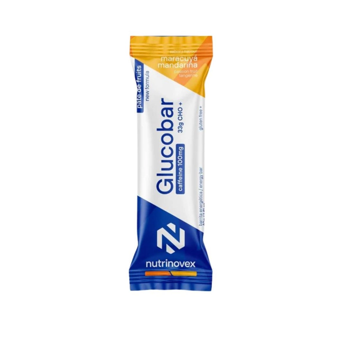 Nutrinovex Glucobar Energieriegel Maracuja Mandarine 33 g KH Koffein
