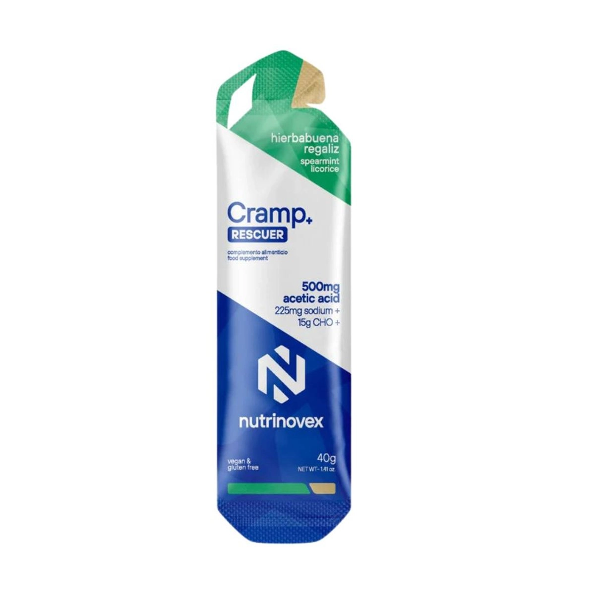 Nutrinovex Cramp Rescuer Energiegels Minze Lakritz 15g KH