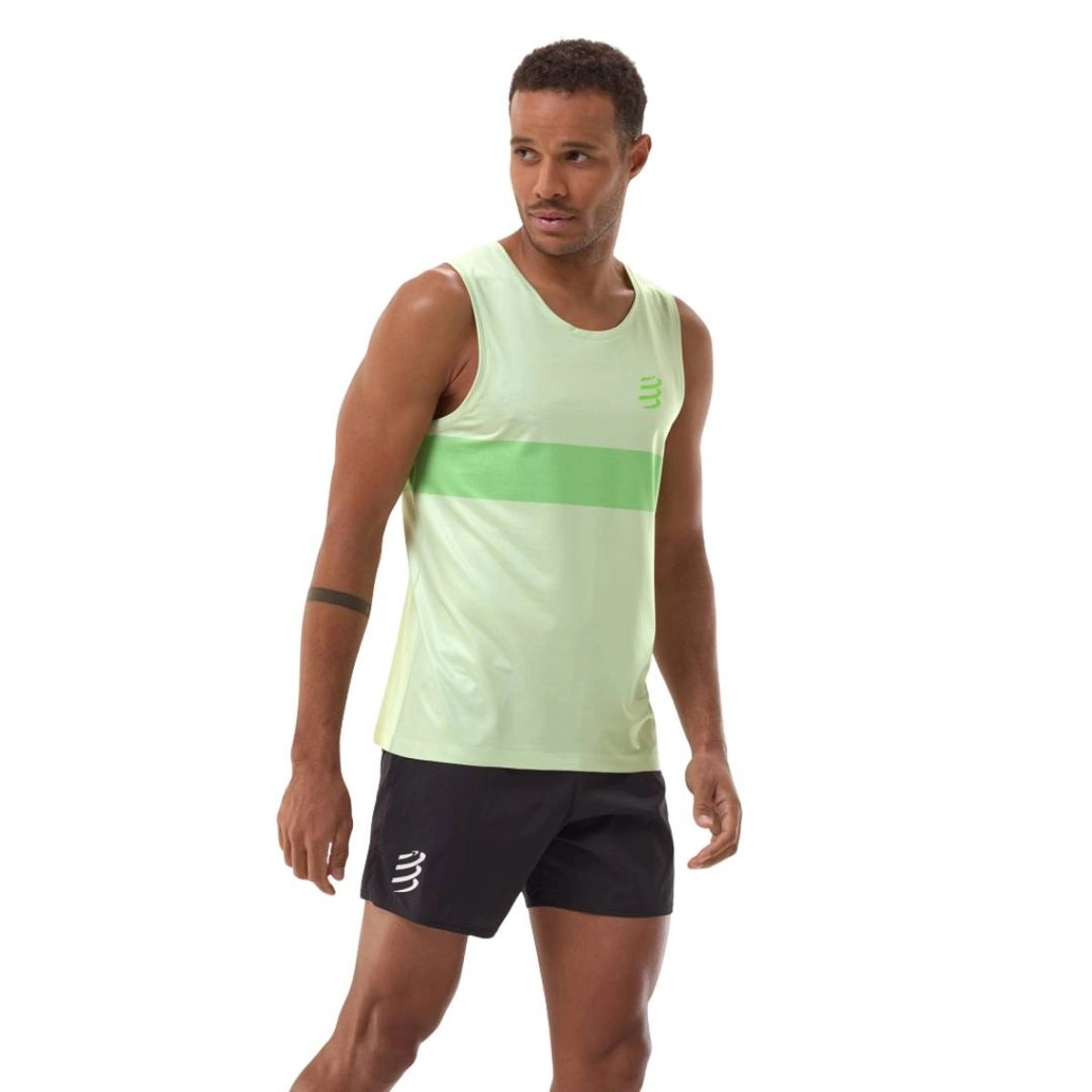 Compressport Performance Singlet Ärmellos Grün, Größe XL