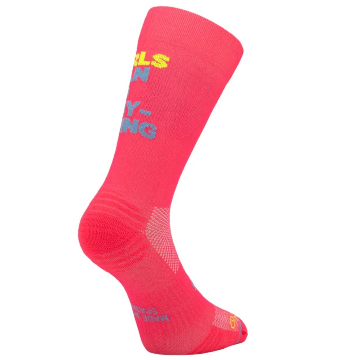 Sporcks Girls Can Do Socken Rosa Blau Gelb, Größe XS.