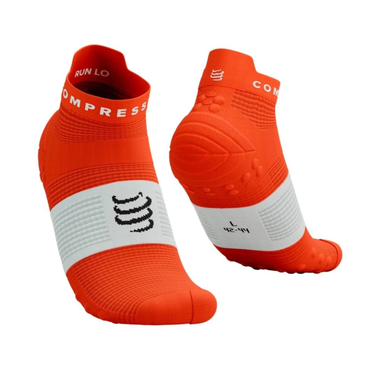 Compressport Pro Racing v4.0 Run Low Socken Rot Weiß, Größe T2