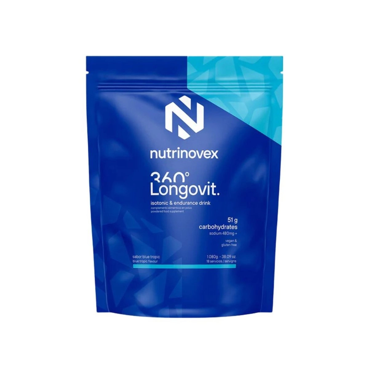 Isotonisches Getränk Nutrinovex Longovit 360 1080 g Blue Tropic