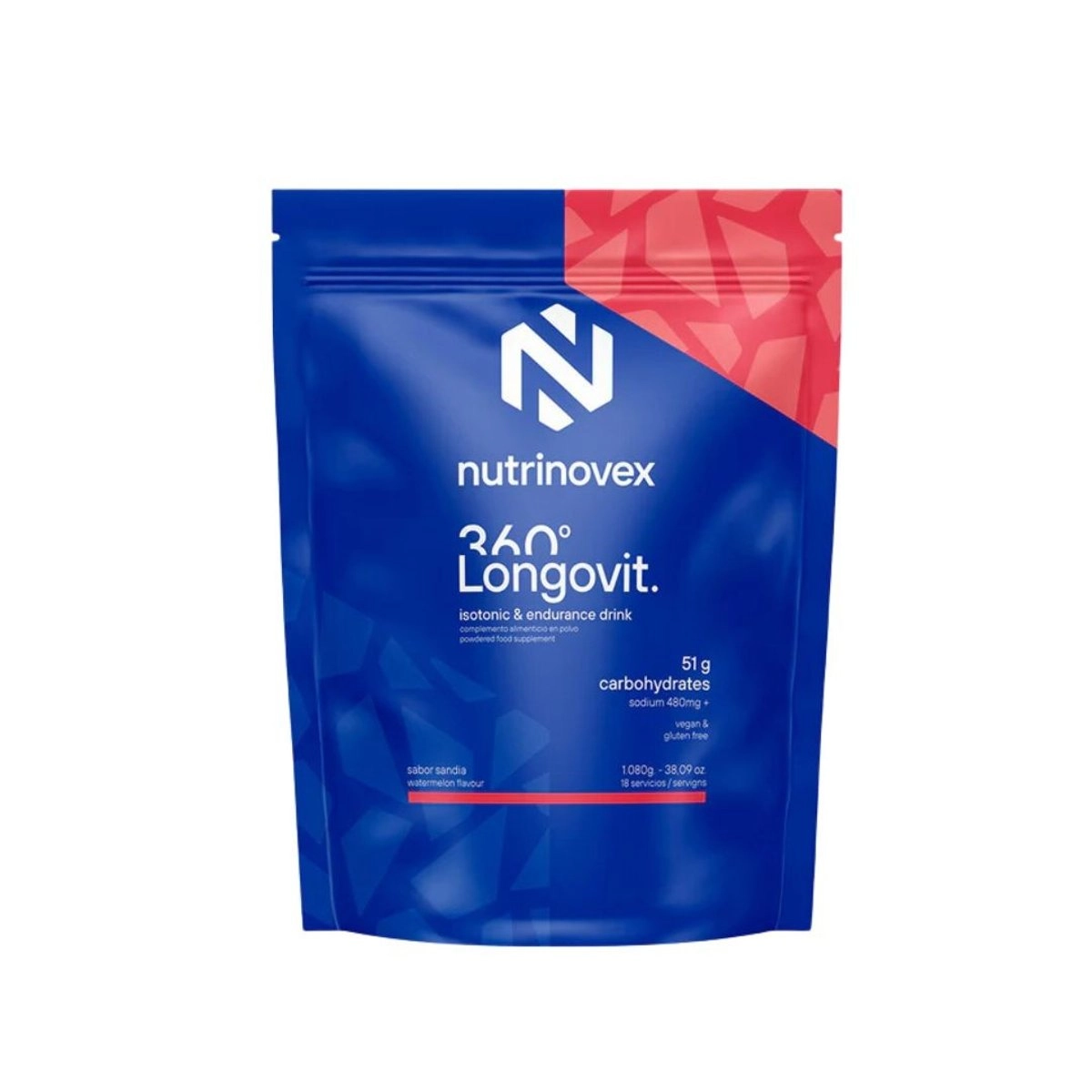 Isotonisches Getränk Nutrinovex Longovit 360 1080g Wassermelone