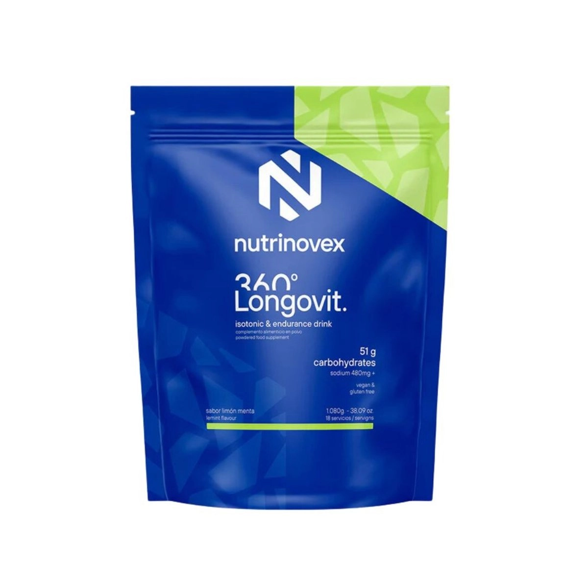 Isotonisches Getränk Nutrinovex Longovit 360 1080g Zitrone Minze