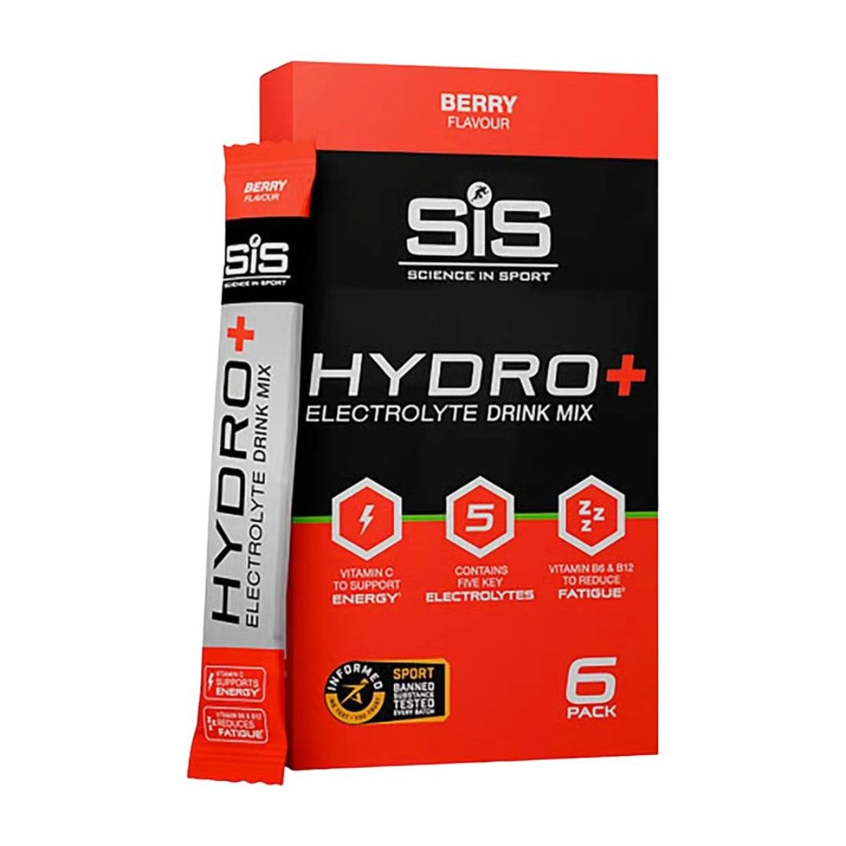 SIS GO Hydro+ elektrolytisches Getränkepulver Rote Früchte 6x4,5 g