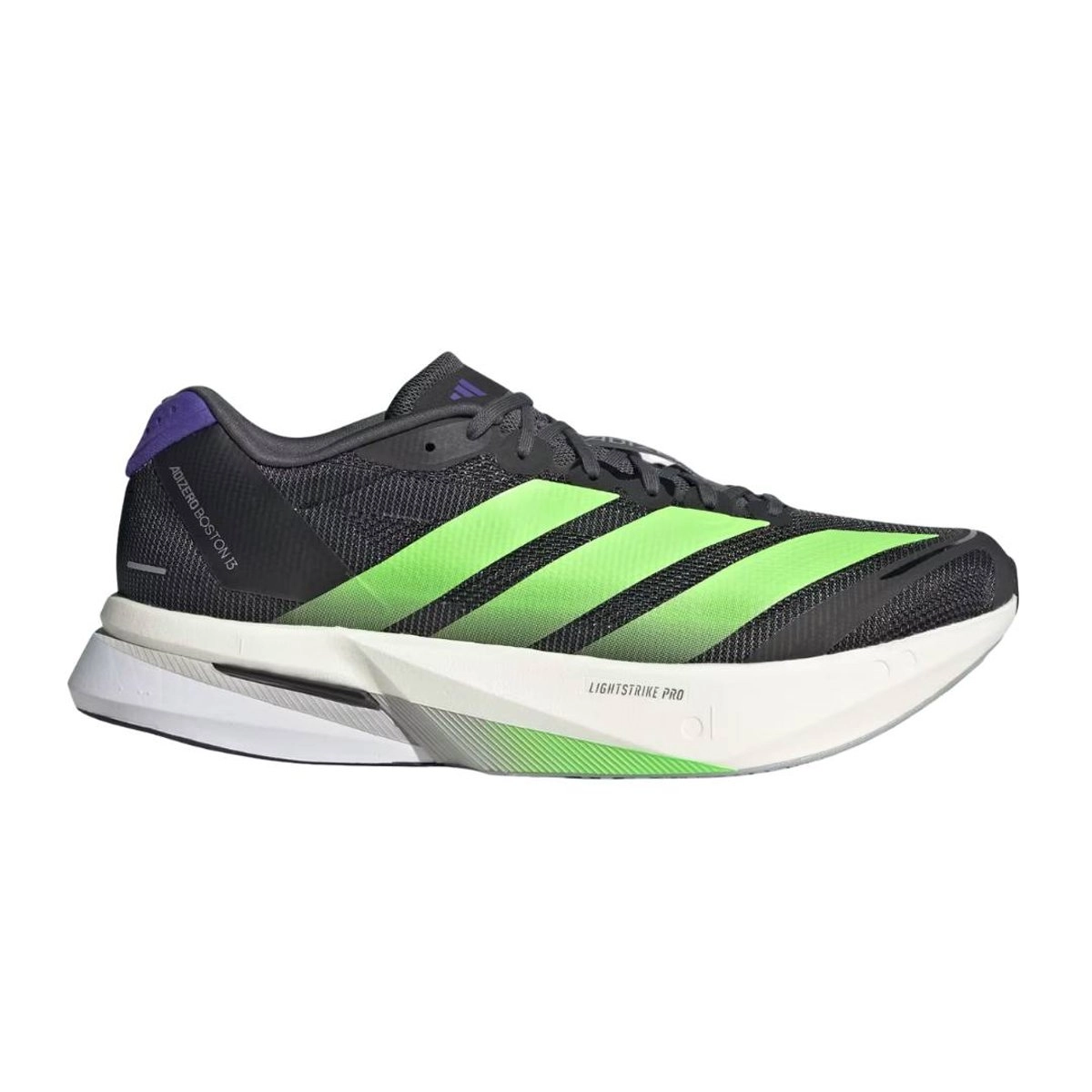 Adidas Adizero Boston 13 Schuhe Schwarz Grün SS26, Größe UK 9