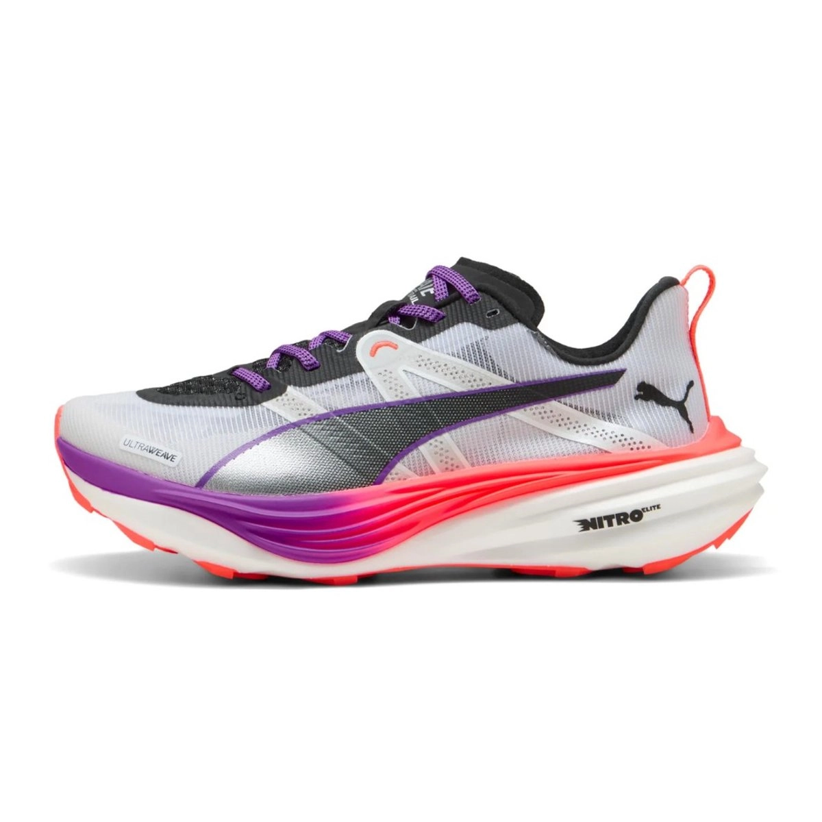 Schuhe Puma Deviate Nitro Elite Trail Weiß Rot SS25 Damen, Größe 39 - EUR