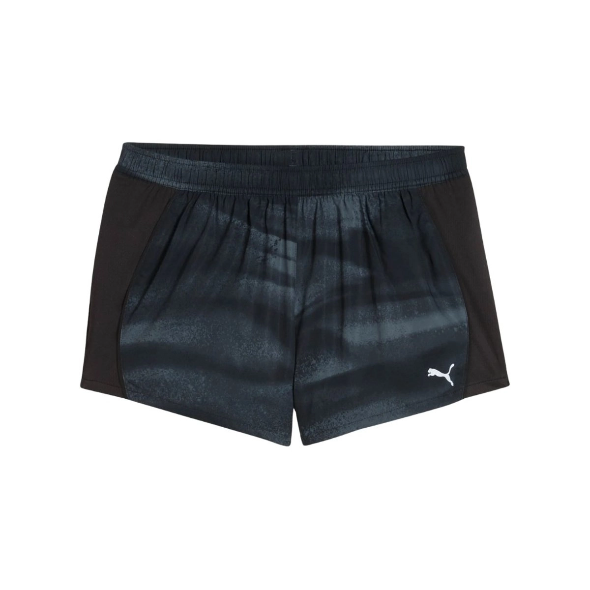 Puma Run Velocity All-Over Print 3" Shorts Schwarz Damen, Größe XS.
