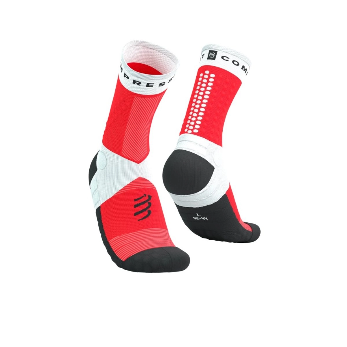 Compressport Ultra Trail Socks V2.0 Socken Weiß Rot, Größe Größe 2