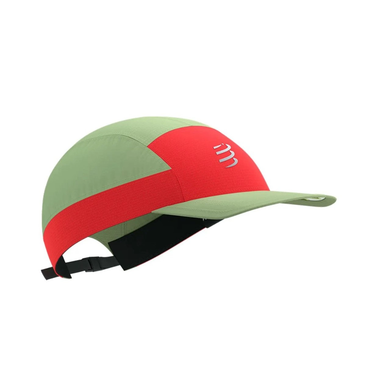 Compressport 5 Panel Light Cap Grün Rot