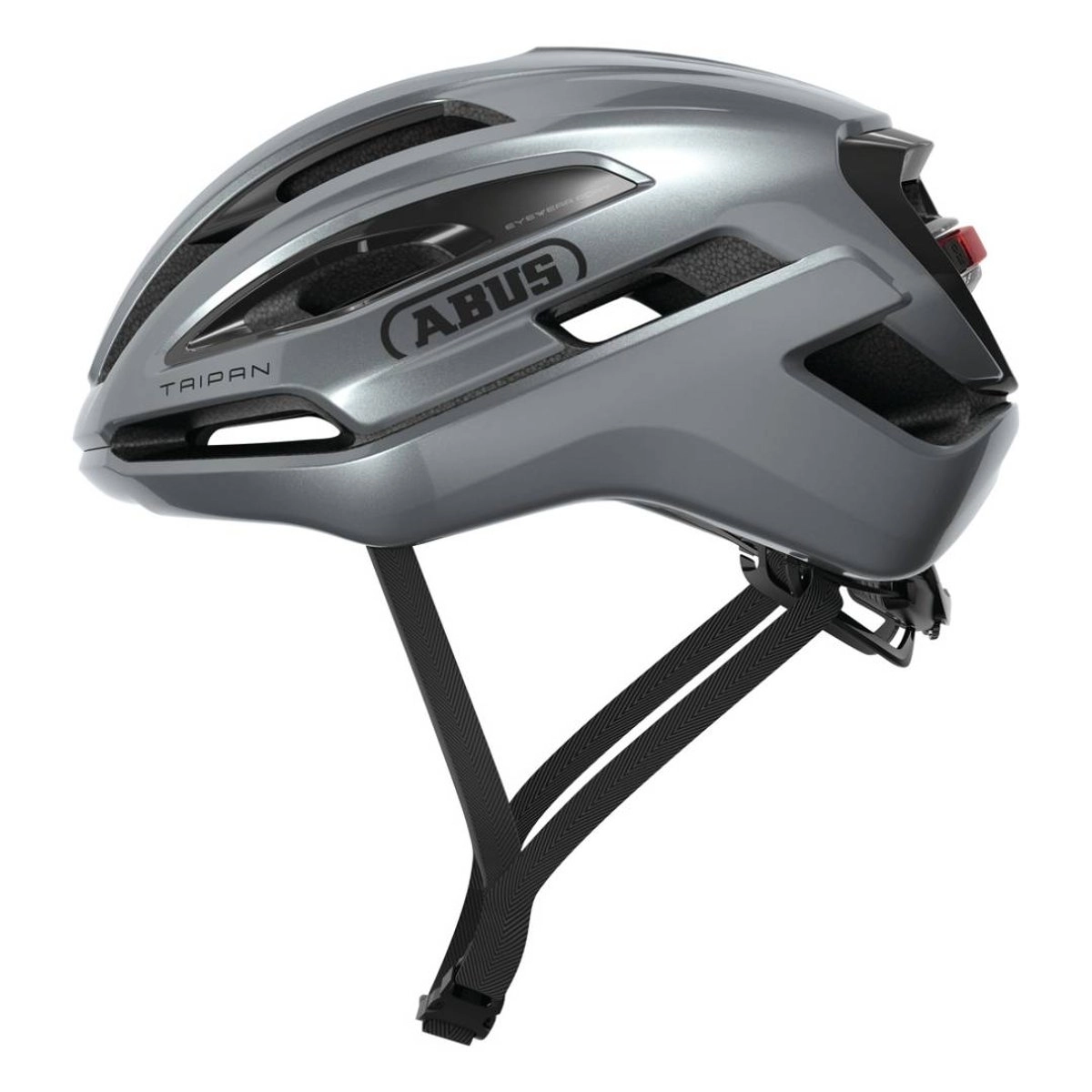 Abus Taipan LED Helm Grau Silber, Größe M: 54-58 cm