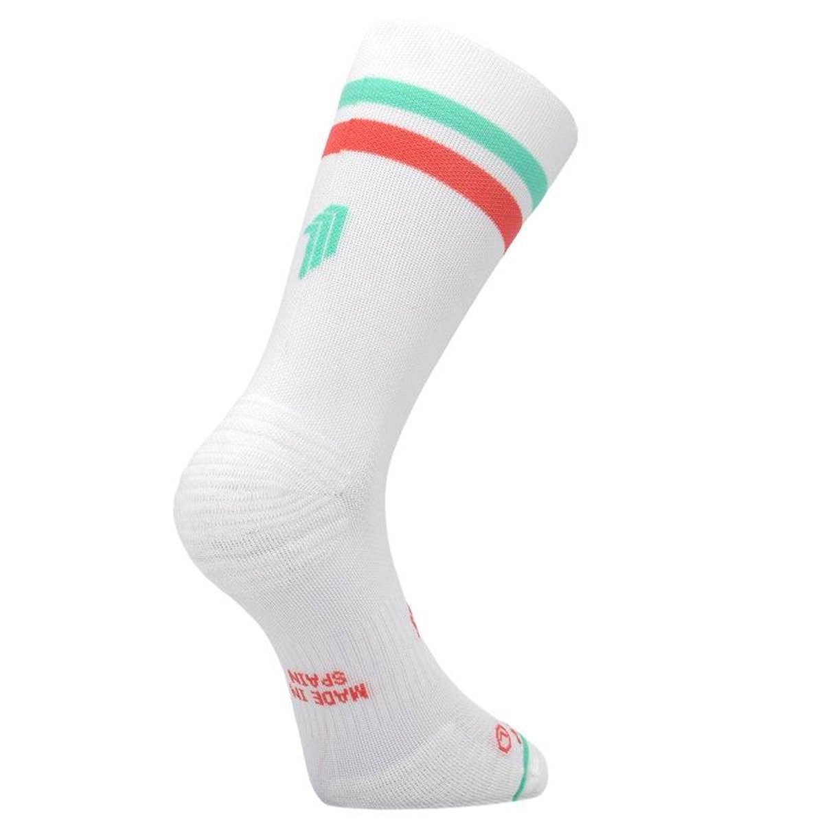 Sporcks Pro Socken Weiß Grün, Größe S (38-40)