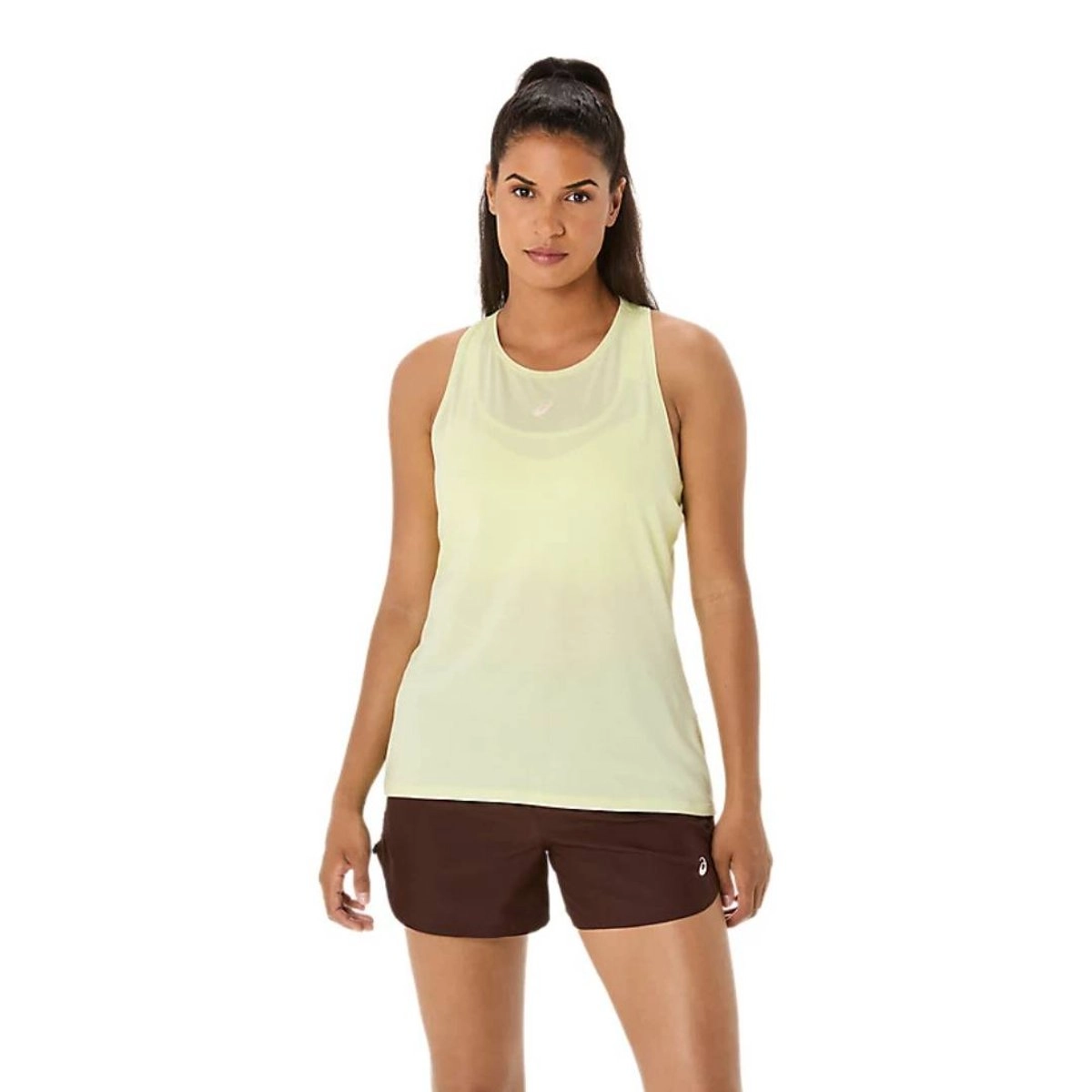Ärmelloses Asics Nagino Run Adjustable Tank Top Gelb Damen, Größe XS.