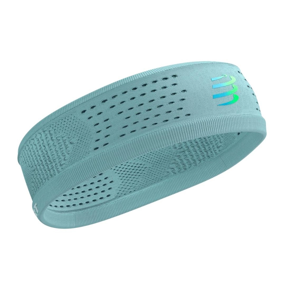 Dünnes Compressport On/Off Stirnband Ether-Blau