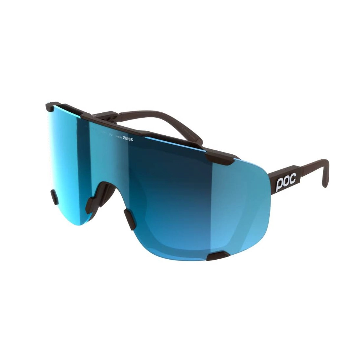 POC Devour Brille Braun Blaues Glas + Ersatzglas