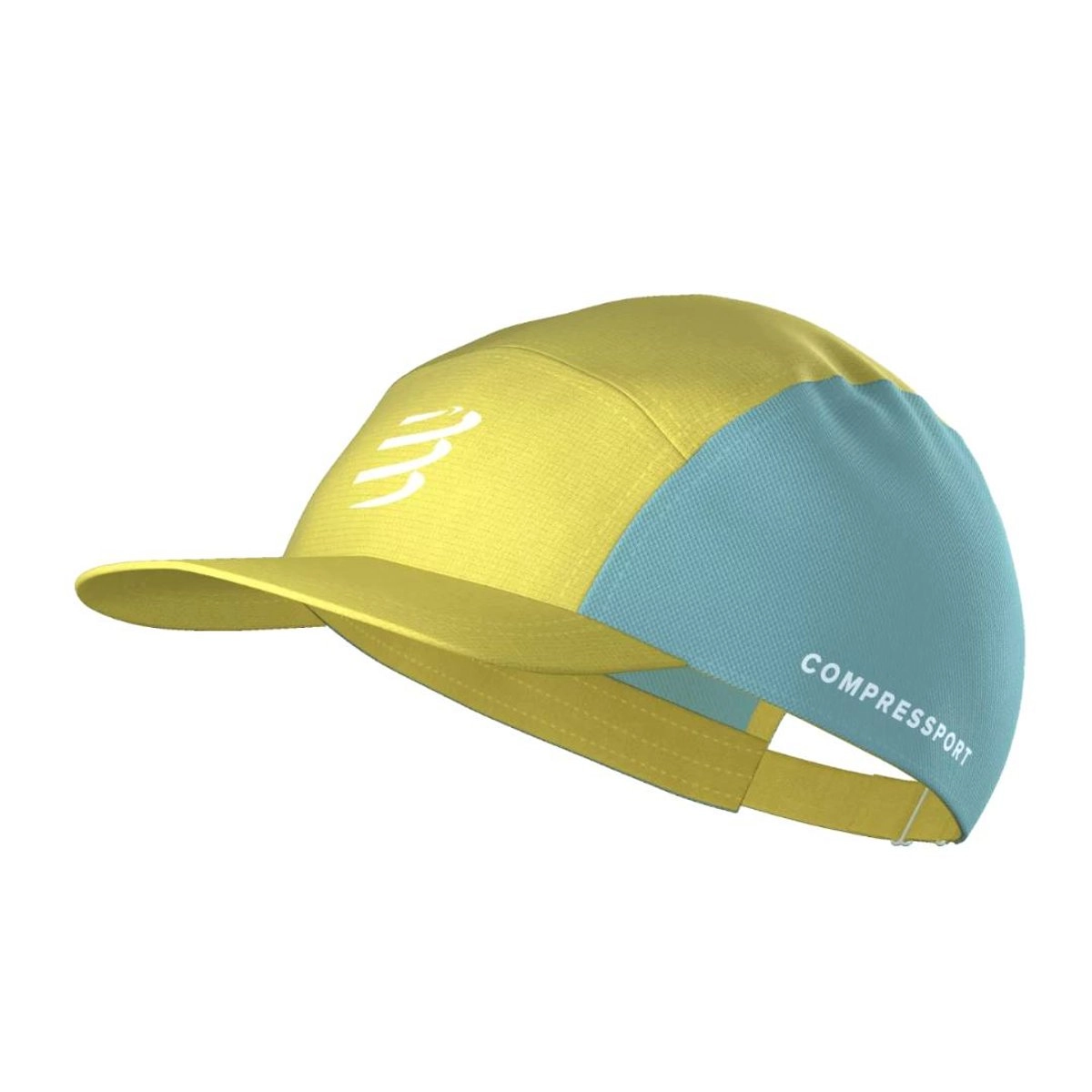 Compressport 5 Panel Cap Gelb Blau