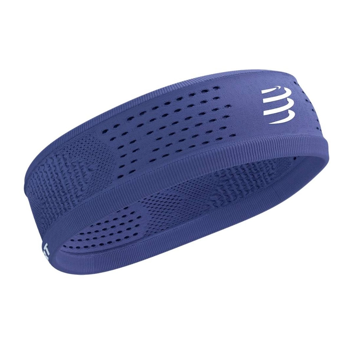 Dünnes Compressport On/Off Stirnband Orientblau