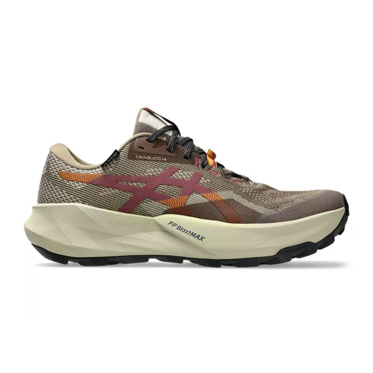 Asics Trabuco 14 GTX Schuhe Braun Rot AW26, Größe 45 - EUR