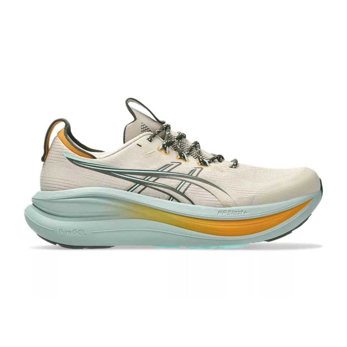 Asics Gel-Nimbus 28 TR Laufschuhe Beige Orange AW26, Größe 46 - EUR