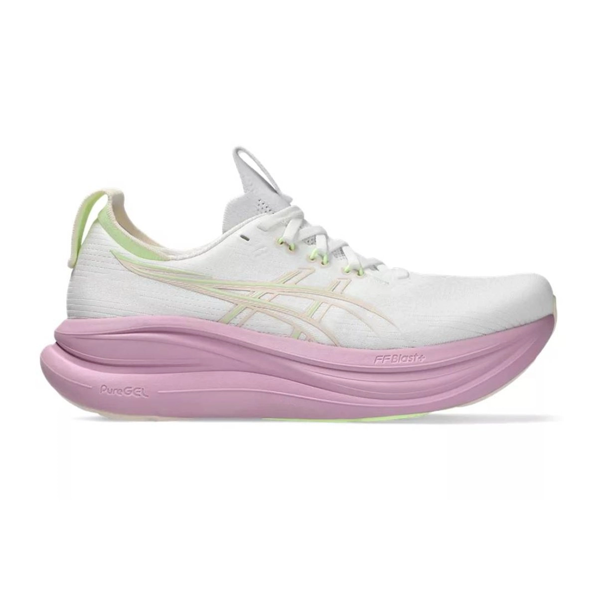 Asics Gel-Nimbus 28 Laufschuhe Weiß/Rosa AW26 Damen, Größe 37,5 - EUR