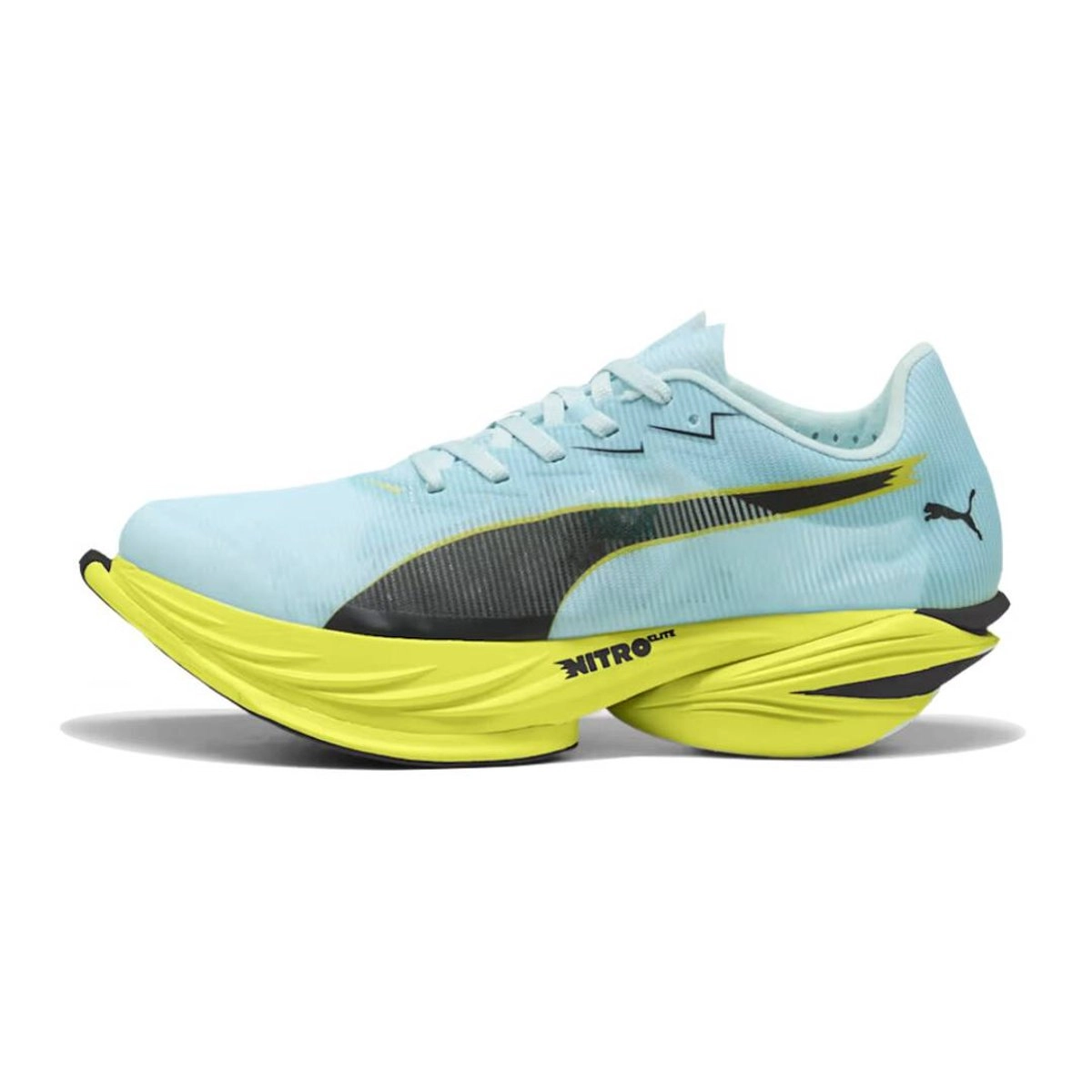 Puma FAST-R NITRO Elite 3 Laufschuhe Blau Gelb SS26, Größe 44,5 - EUR