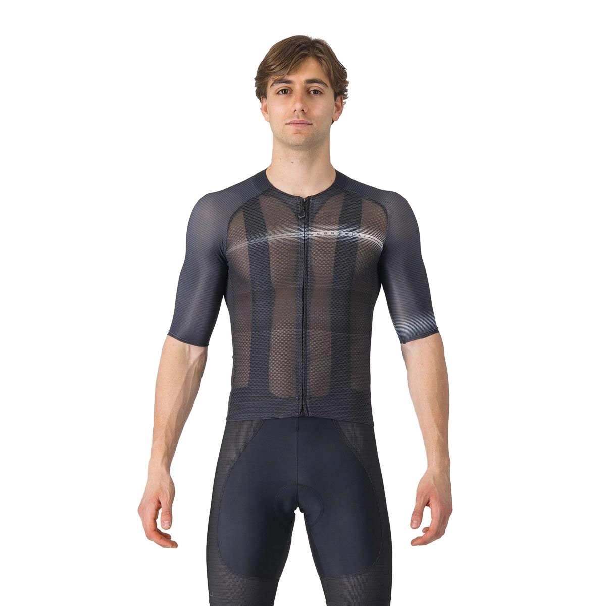 Kurzarmtrikot Castelli Climber's A/C Schwarz Dunkelgrau, Größe L