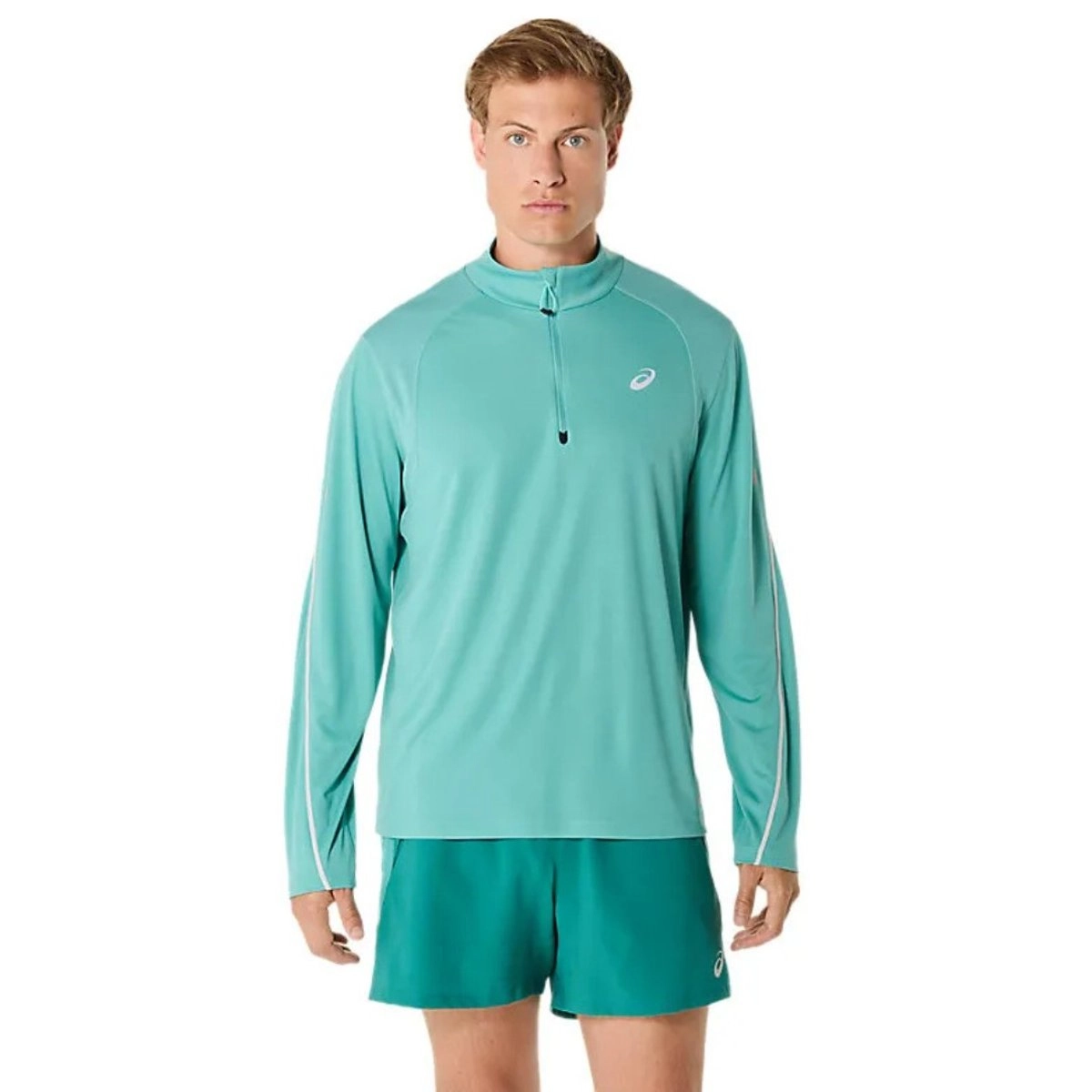 Asics Road Lite-Show 1/2 Zip Sweatshirt Hellblau, Größe S