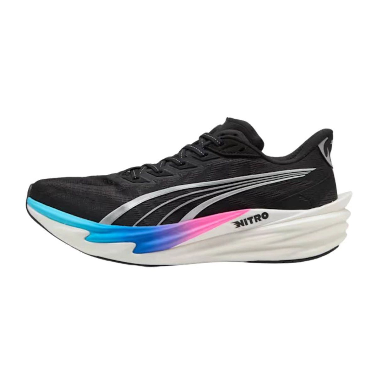 Laufschuhe Puma Deviate NITRO 4 Schwarz Blau SS26, Größe 43 - EUR