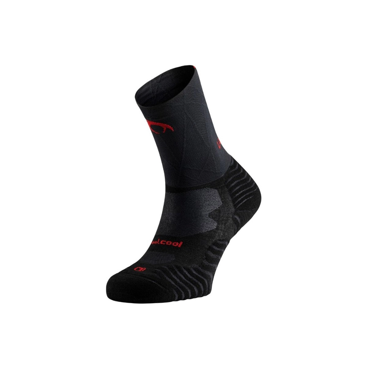 Lurbel Ground Pro Socken Schwarz Rot, Größe L