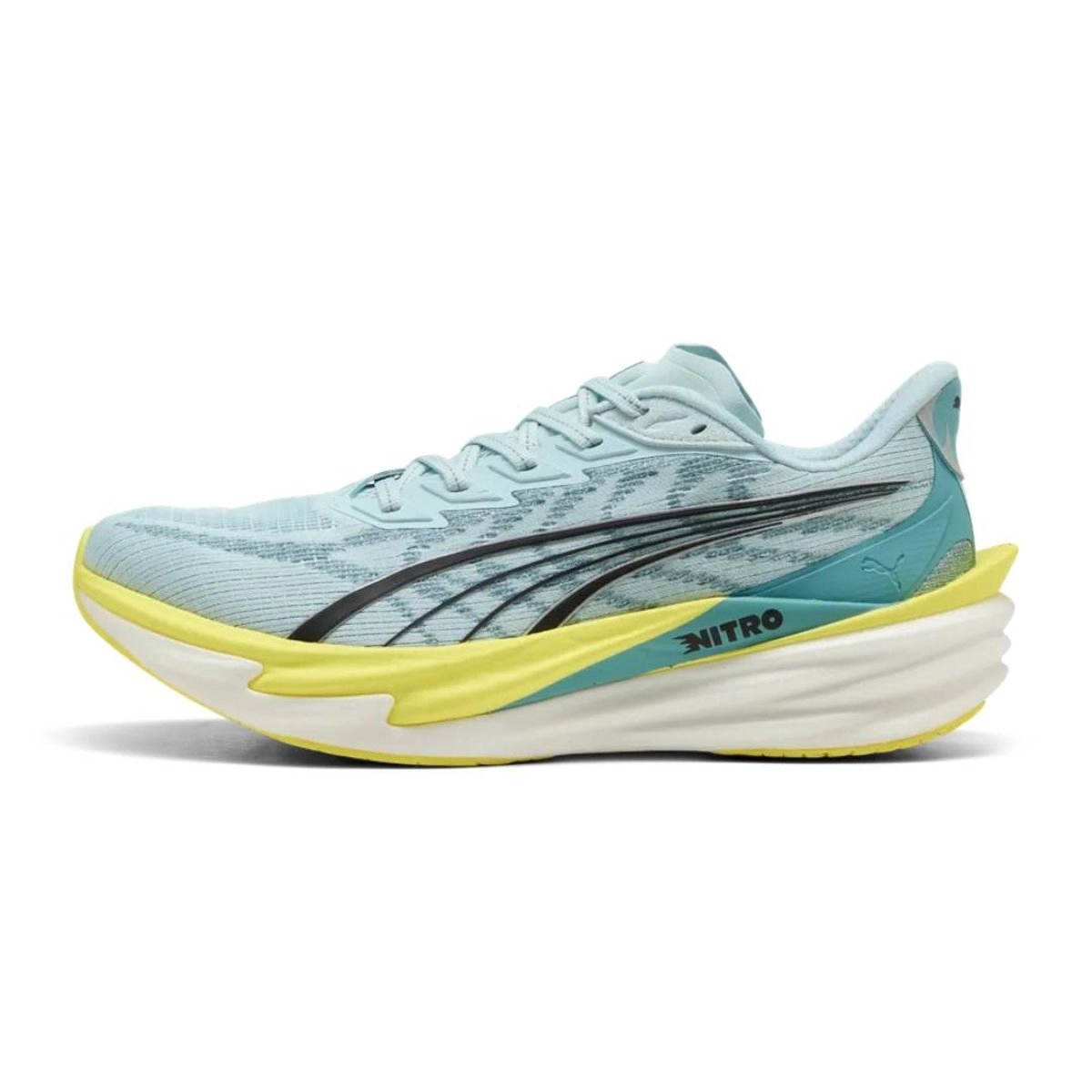 Puma Deviate NITRO 4 Laufschuhe Blau Gelb SS26, Größe 44 - EUR