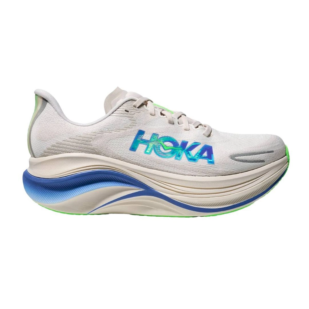 Hoka Skyward X 2 Laufschuhe Weiß Blau AW26, Größe EU 42