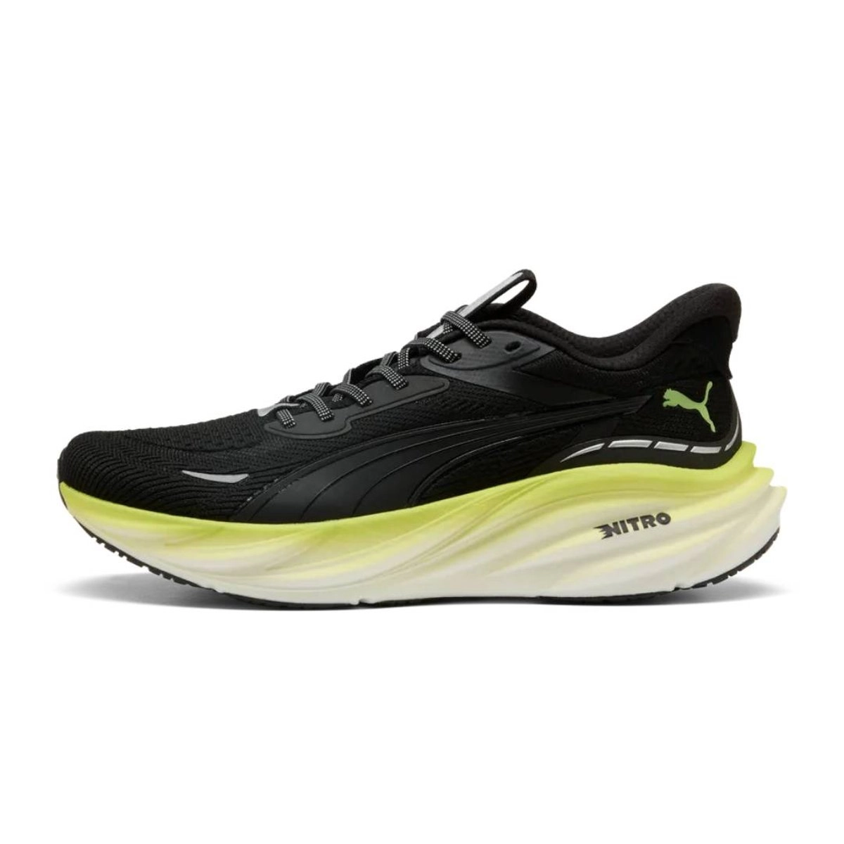Puma Magnify NITRO 3 Laufschuhe Schwarz Gelb AW26, Größe 42,5 - EUR