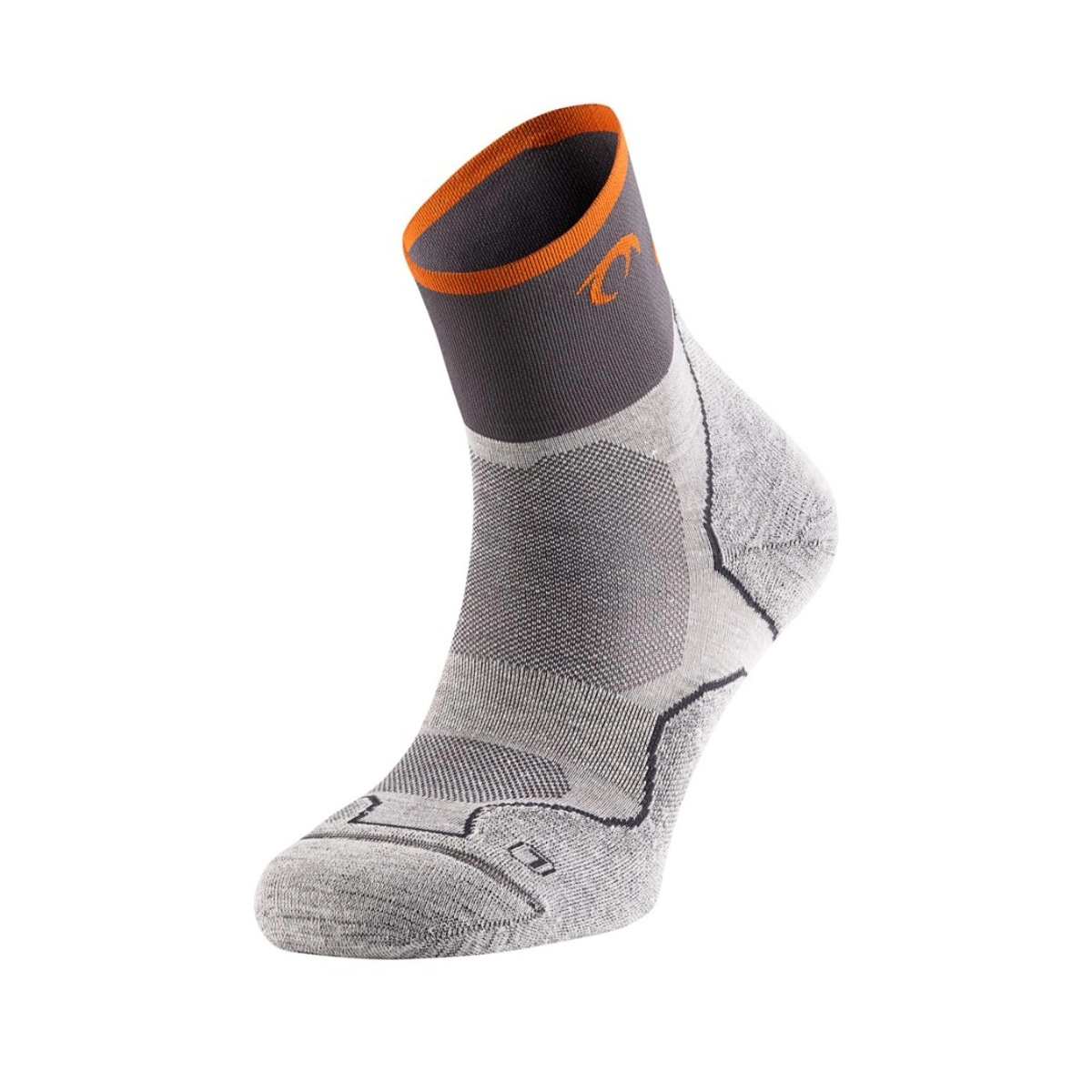 Lurbel Desafío Four Socken in Eisgrau und Orange, Größe XL