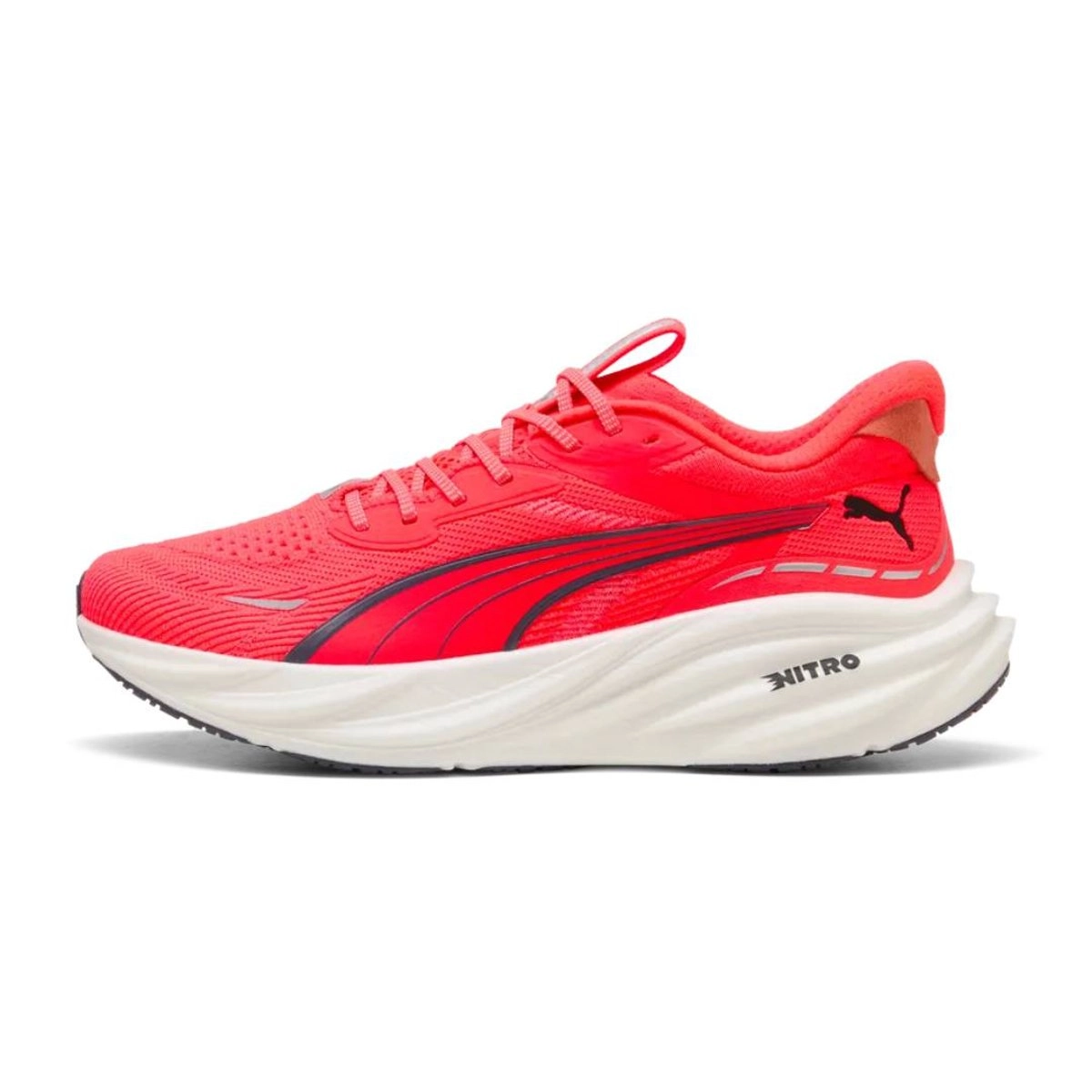 Puma Magnify NITRO 3 Laufschuhe Rot Weiß AW26, Größe 46 - EUR