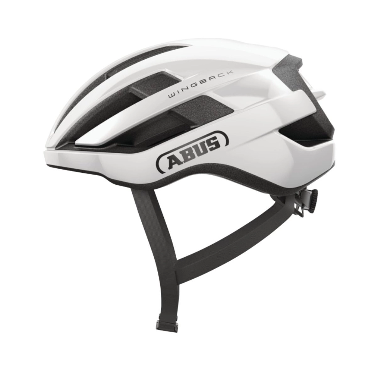 Abus WingBack Helm Weiß Schwarz, Größe L (59-61 cm) - EUR