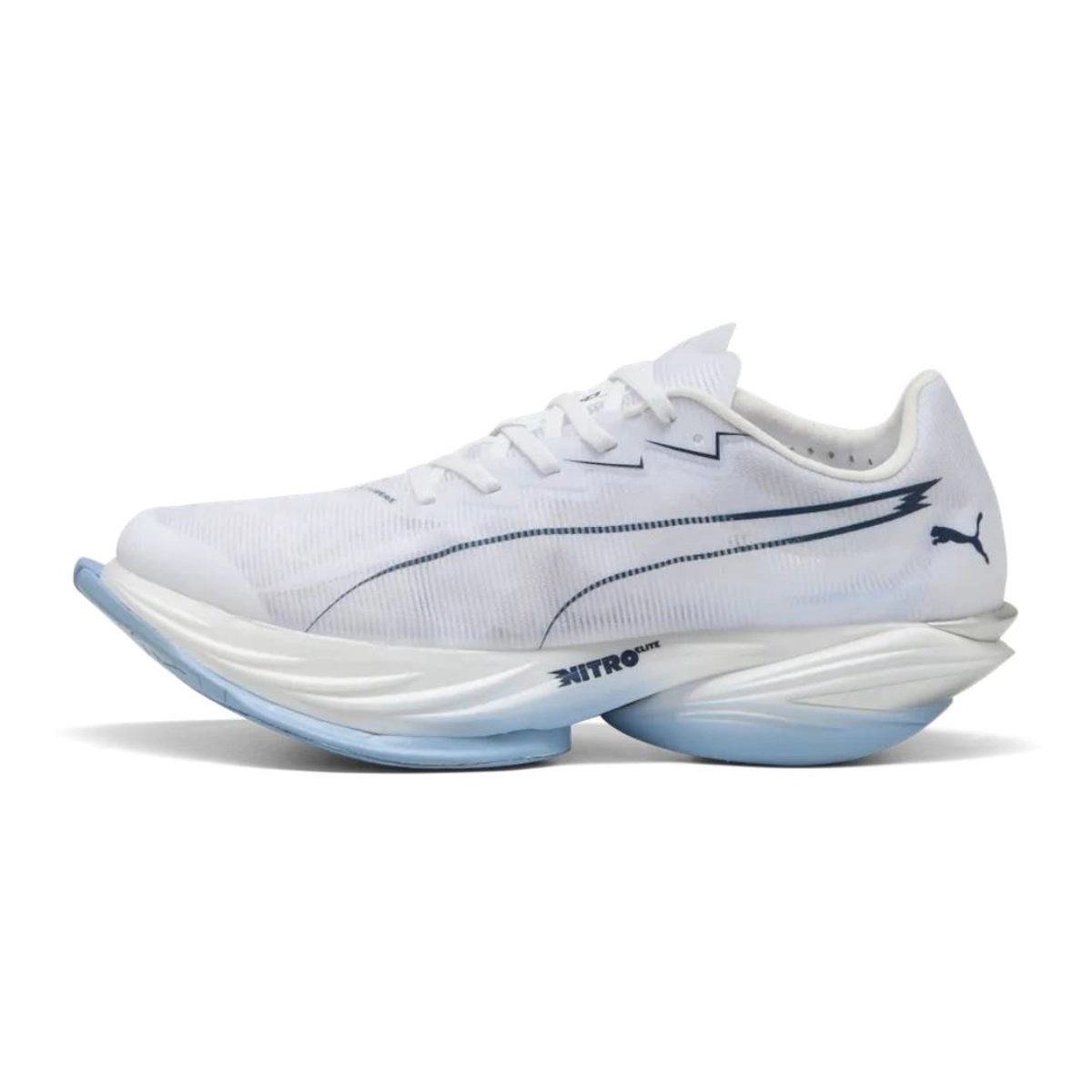 Puma FAST-R Nitro Elite 3 Laufschuhe Weiß Blau AW26, Größe 42,5 - EUR