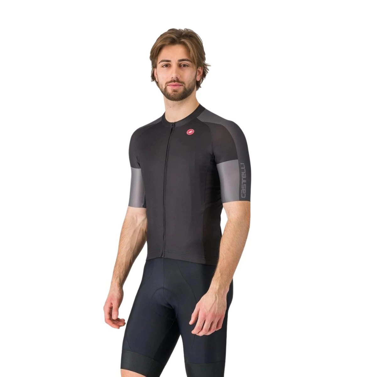 Trikot Castelli Entrata 6 Schwarz Grau, Größe L