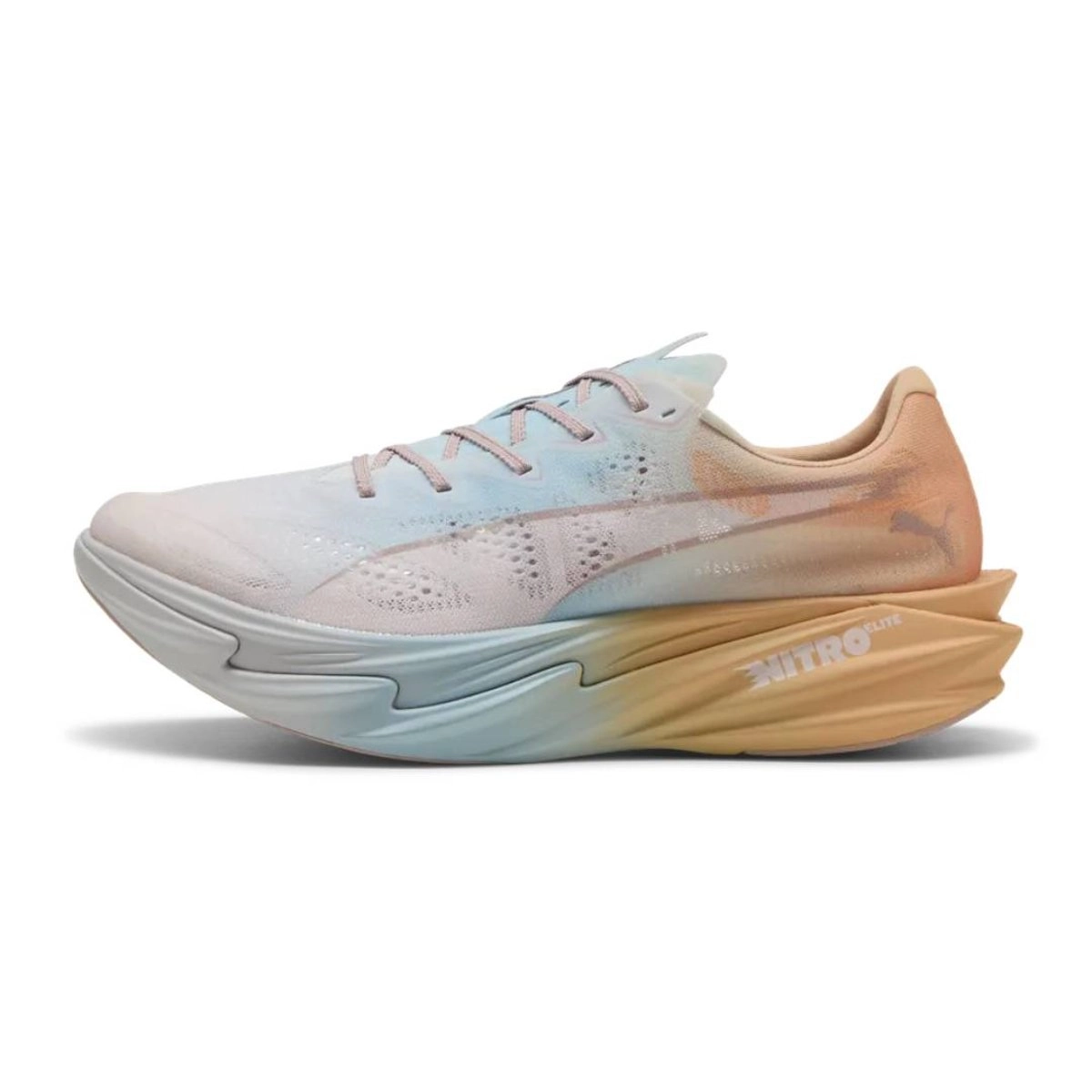 Puma Deviate NITRO Elite 4 RC Laufschuhe Blau Orange SS26, Größe 46,5 - EUR