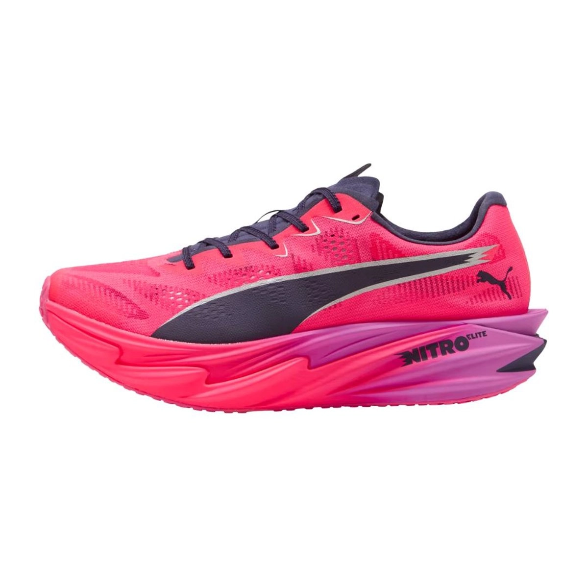 Puma Deviate NITRO Elite 4 HYROX Laufschuhe Rosa Schwarz SS26, Größe 44,5 - EUR