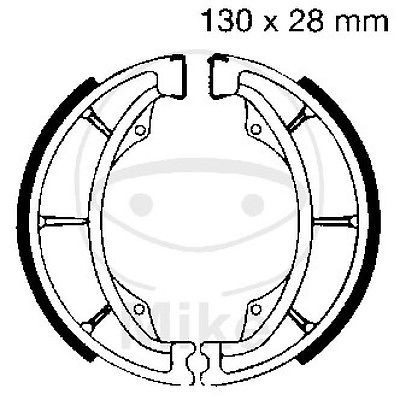 Bremsbacken hinten Suzuki DR 125 SE SF44A Bj. 1995-2000