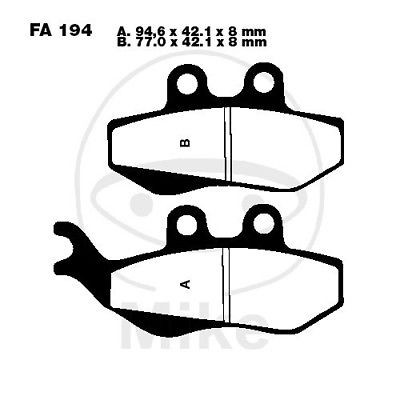 Bremsbeläge vorne Aprilia RS 50 1999-2005