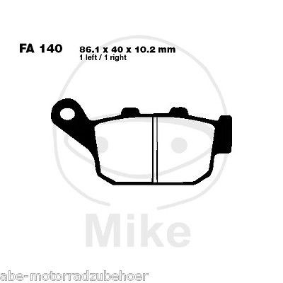 Bremsbeläge hinten Honda FES 125 Pantheon Bj. 2003-2006 JF12