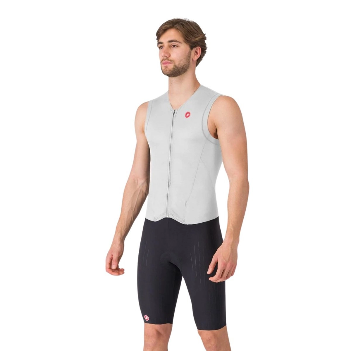 Castelli Free San Remo 3 Ärmelloser Triathlonanzug Weiß Schwarz, Größe XL