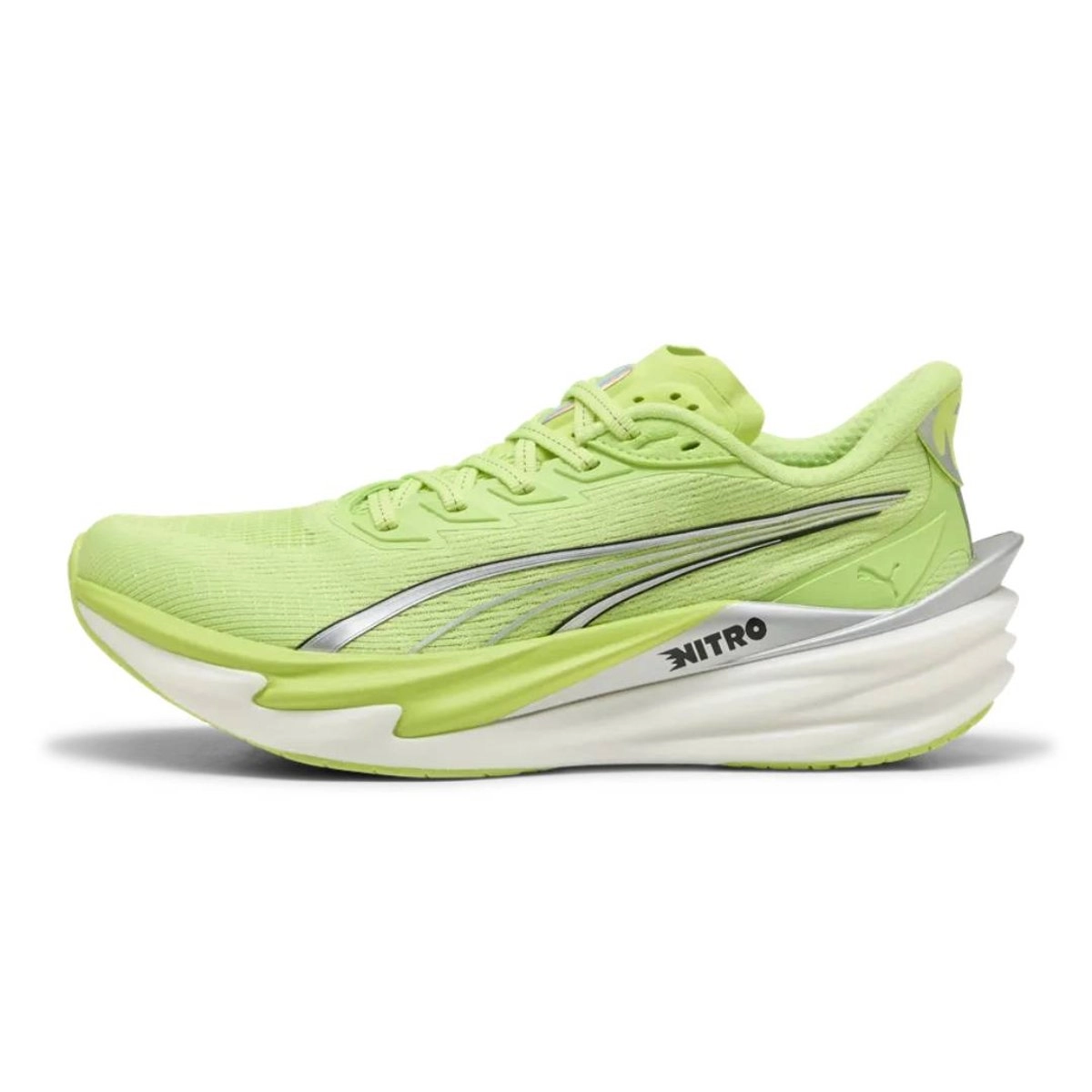 Puma Deviate NITRO 4 Damen Laufschuhe Grün Grau AW26, Größe 36 - EUR